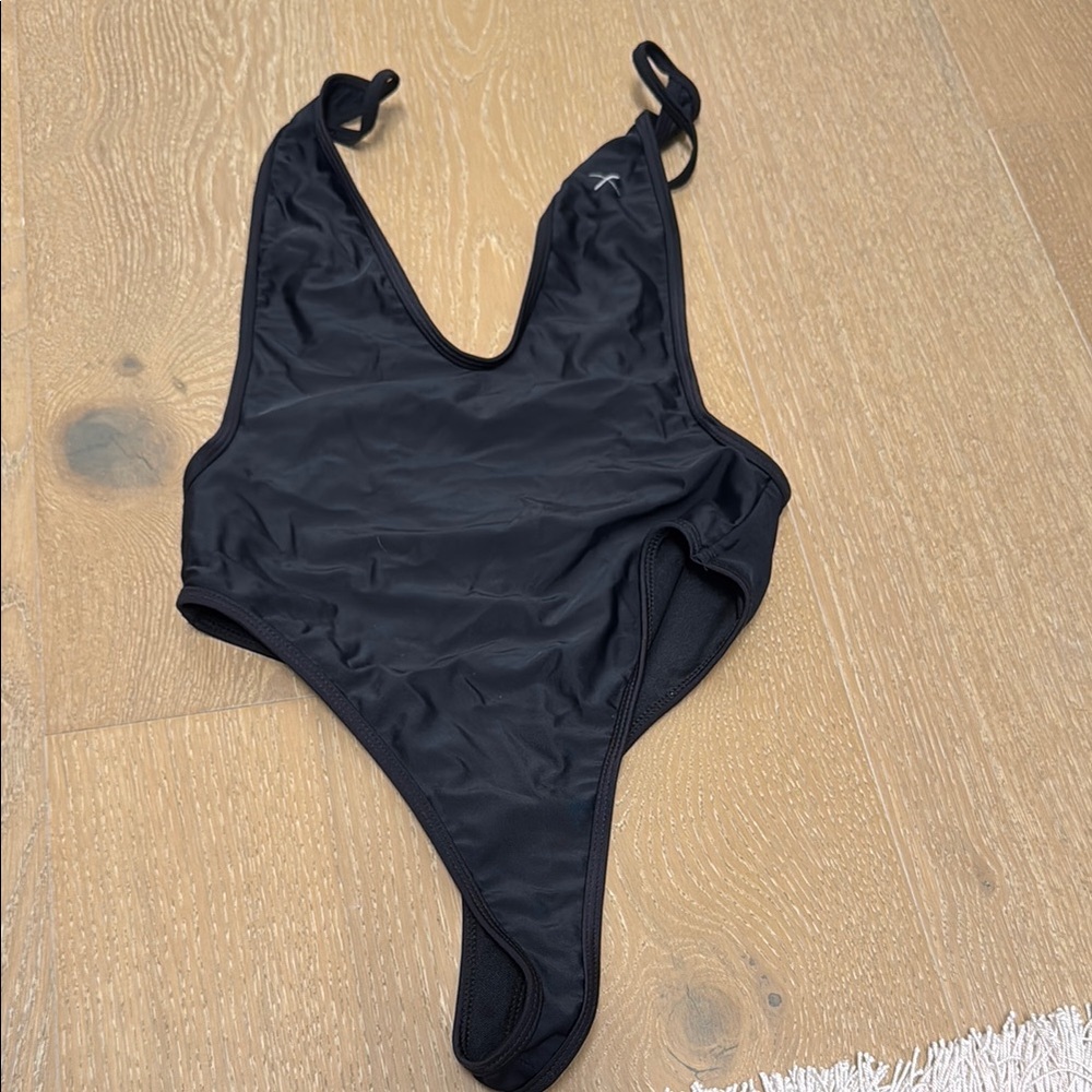 Boutine LA Black One Piece Swimsuit with Plunging V-Neck